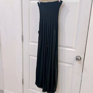 Peixoto Black Strapless Jumpsuit